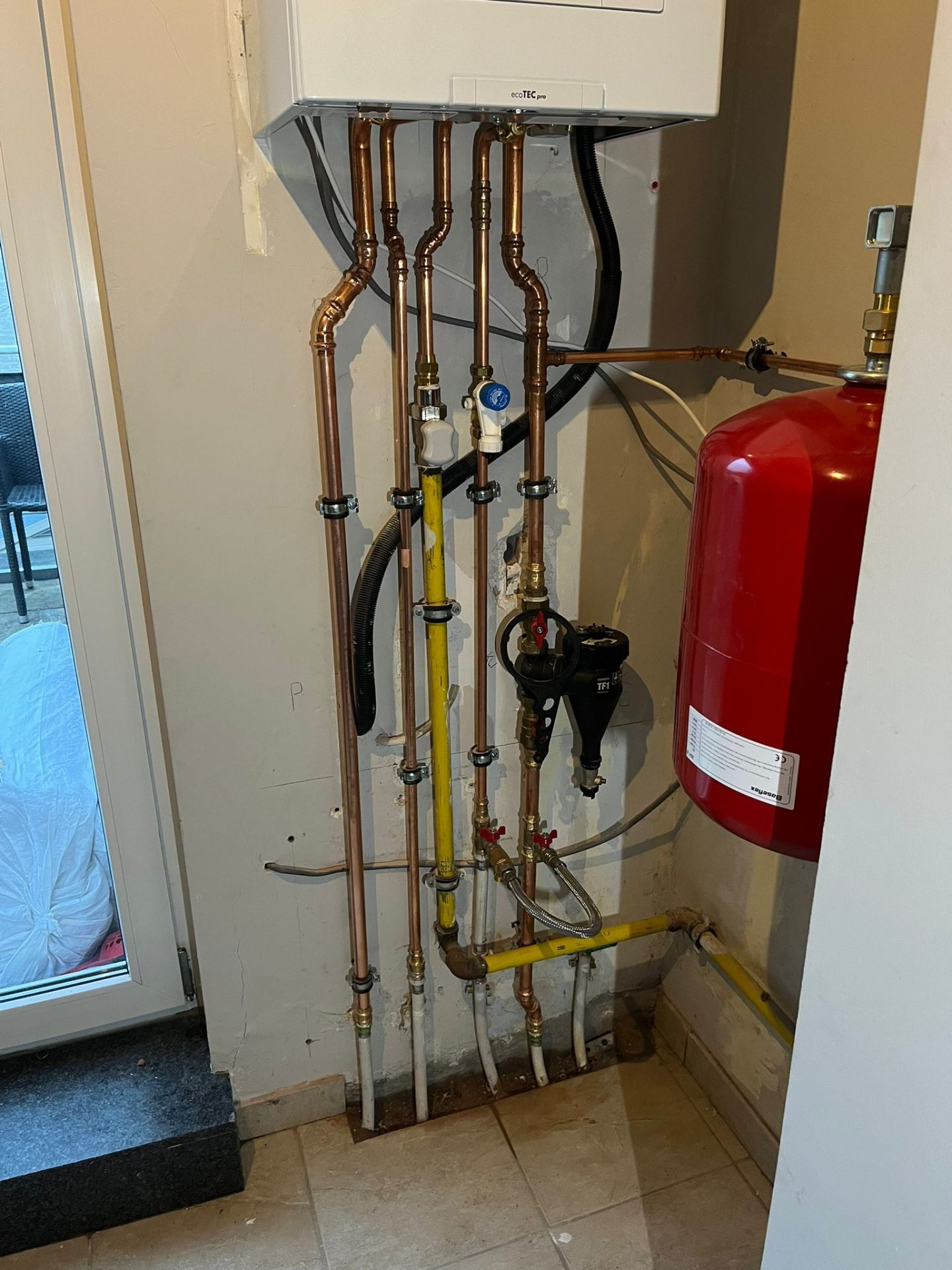 Koperen leidingwerk Vaillant ecoTEC