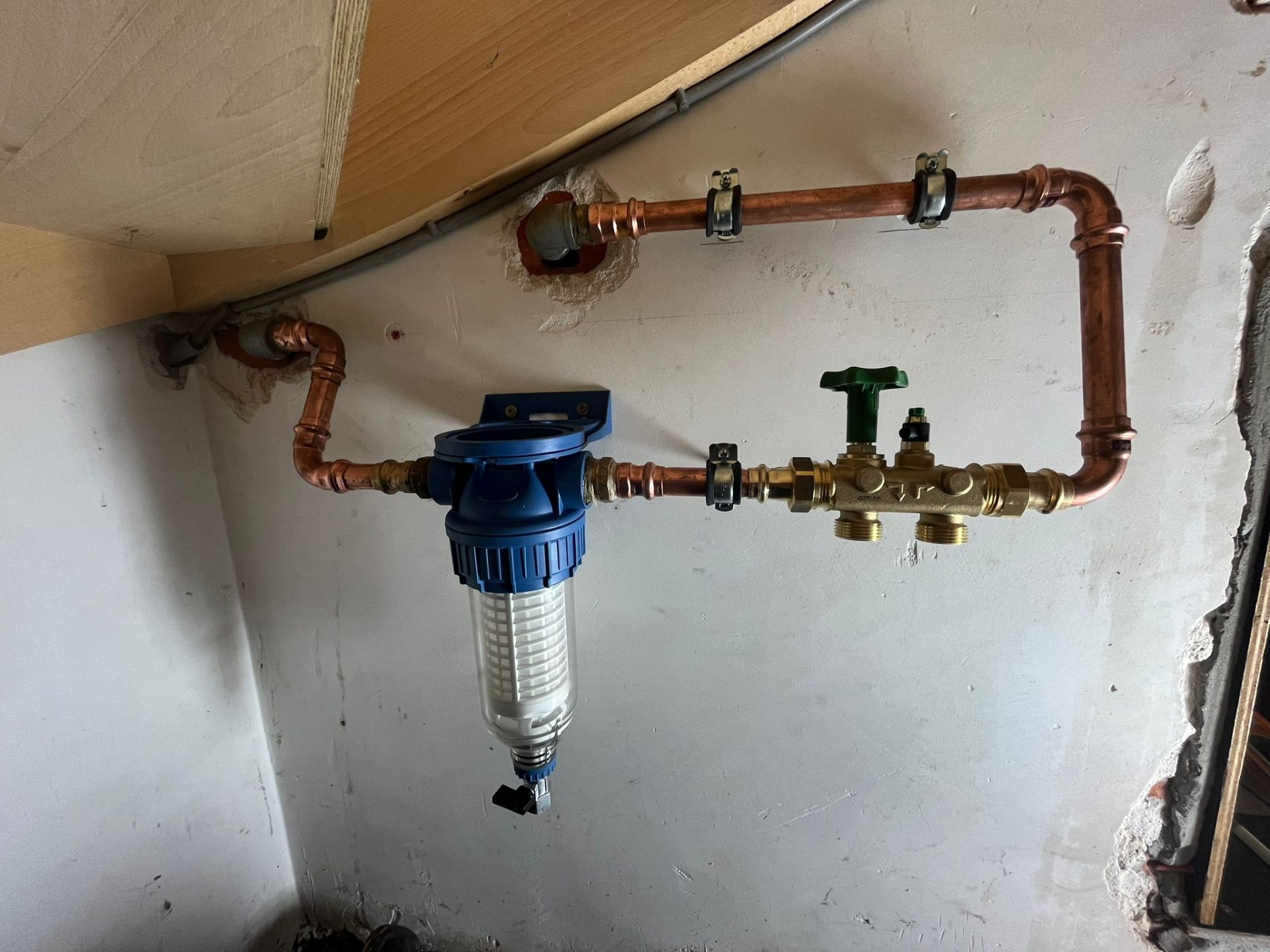Waterfilter & inkomende leiding